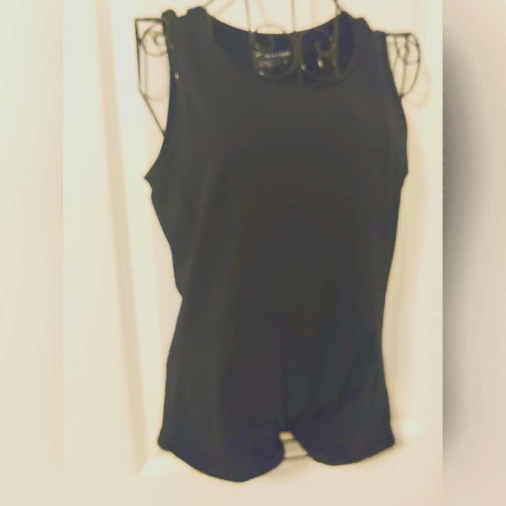 Coldwater Creek Basic Black Sleeveless Shirt
